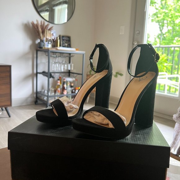 Essential Suede Platform Heels - Picture 1 of 2